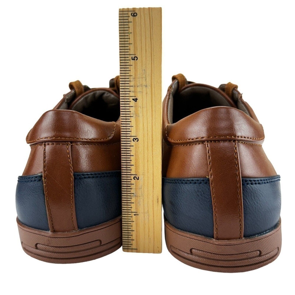 Tayno Shoes Mens 11 Berny Coffee Lace Up Low Top Brown Classic Casual Dress - Picture 6 of 14